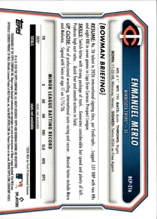 Enmanuel Merlo card back