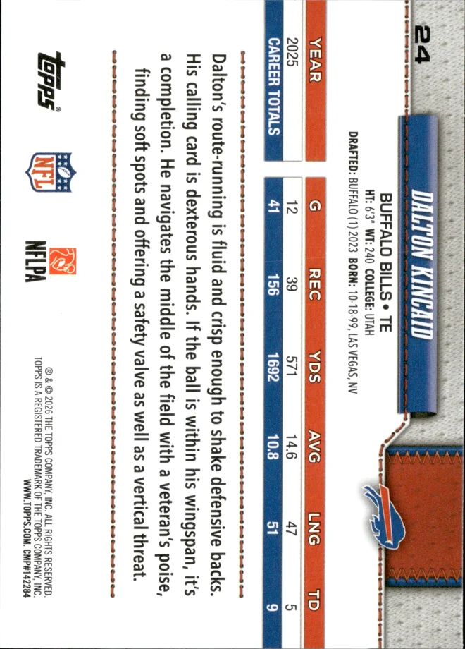Dalton Kincaid card back