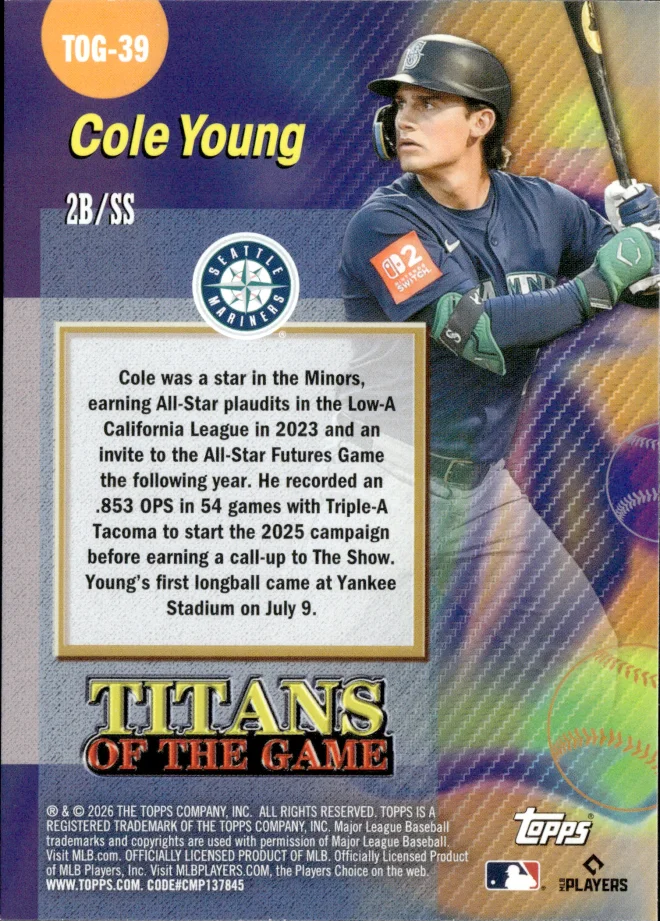 Cole Young card back