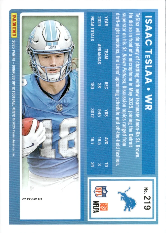 Isaac TeSlaa card back