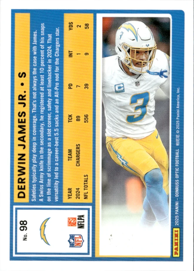 Derwin James Jr. card back