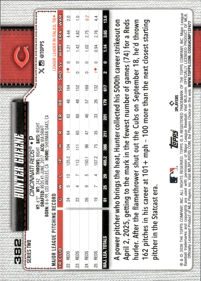 Hunter Greene card back