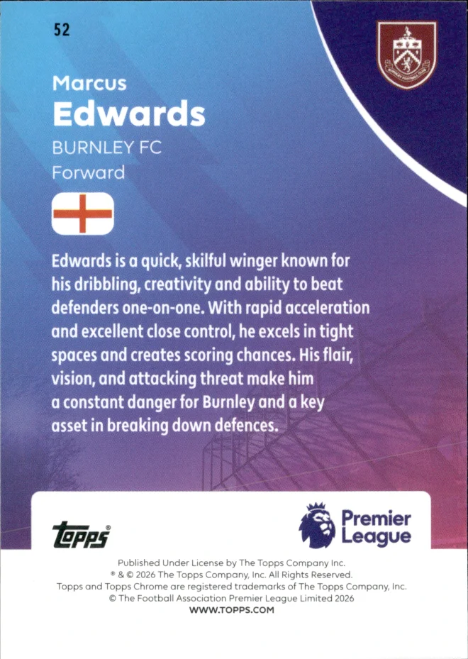 Marcus Edwards card back