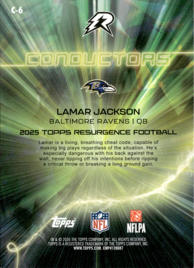 Lamar Jackson card back