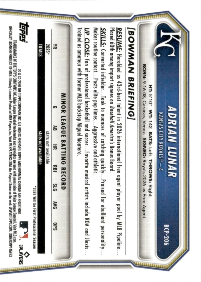 Adrian Lunar card back
