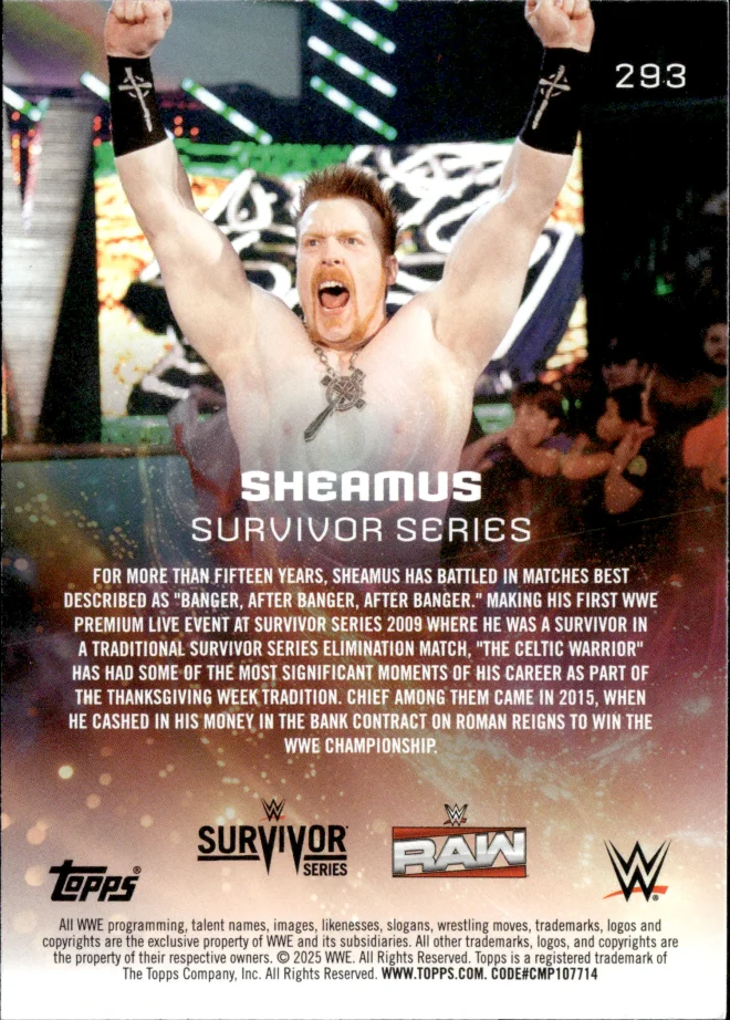 Sheamus card back