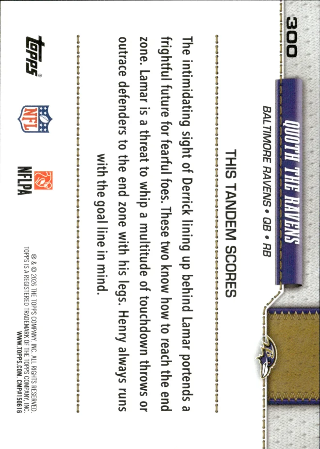 Derrick Henry & Lamar Jackson card back