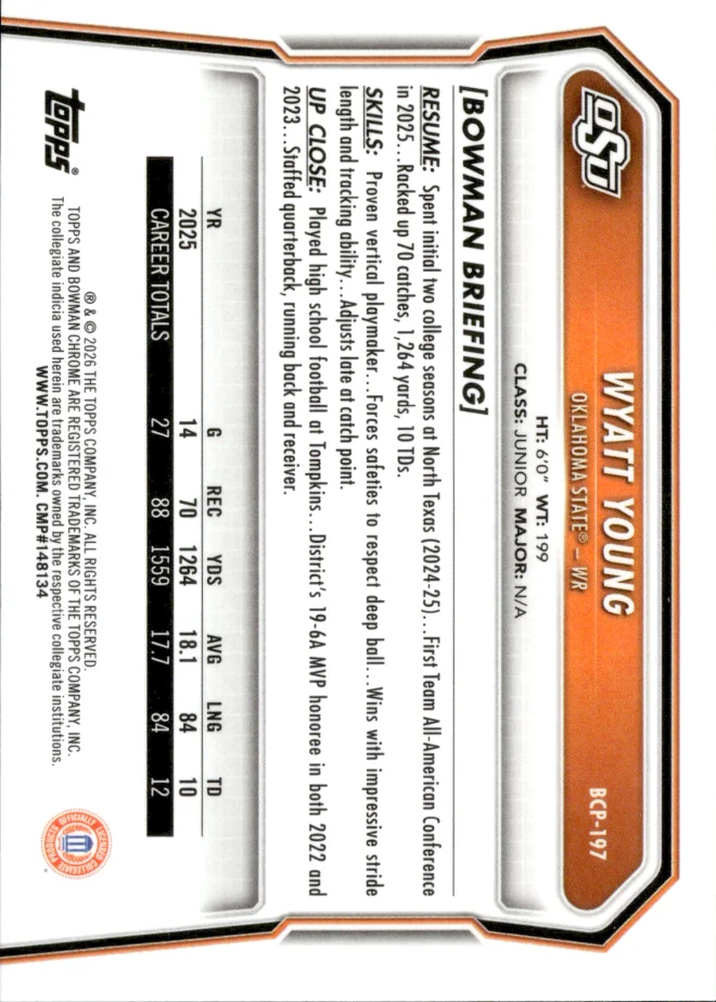 Wyatt Young card back
