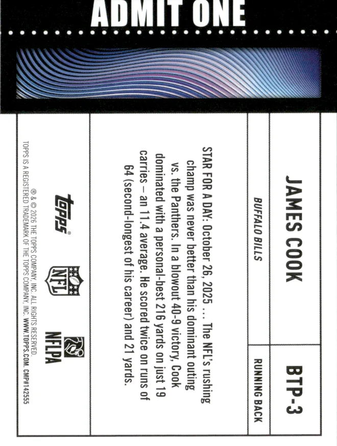 James Cook card back