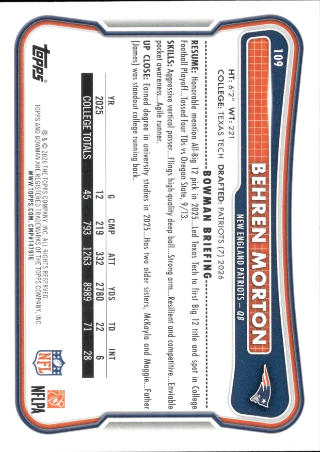Behren Morton card back