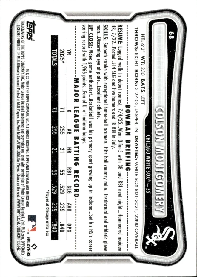 Colson Montgomery card back