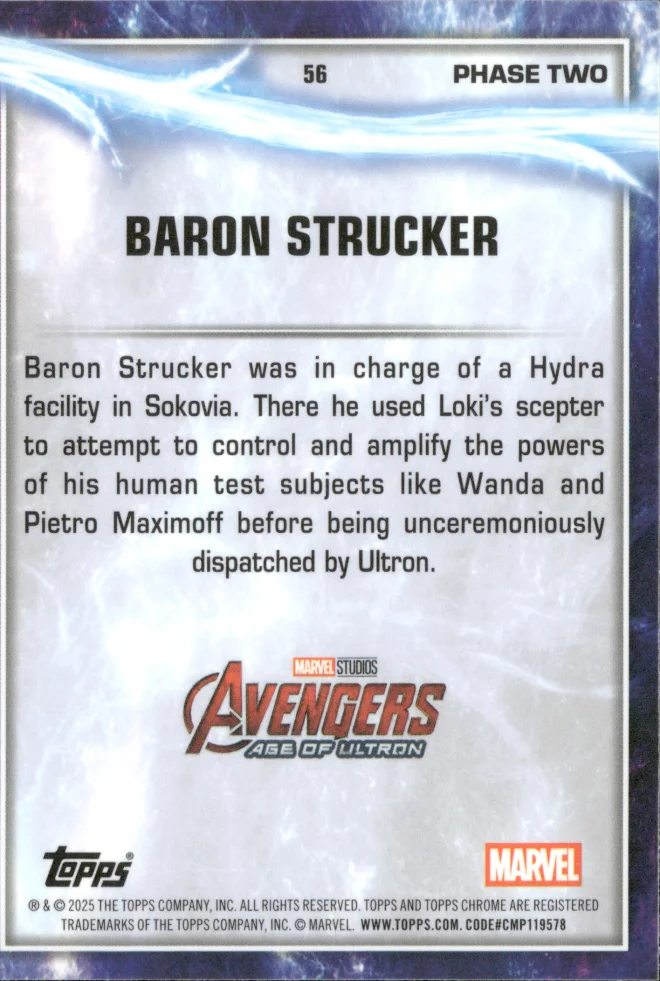 Baron Strucker card back