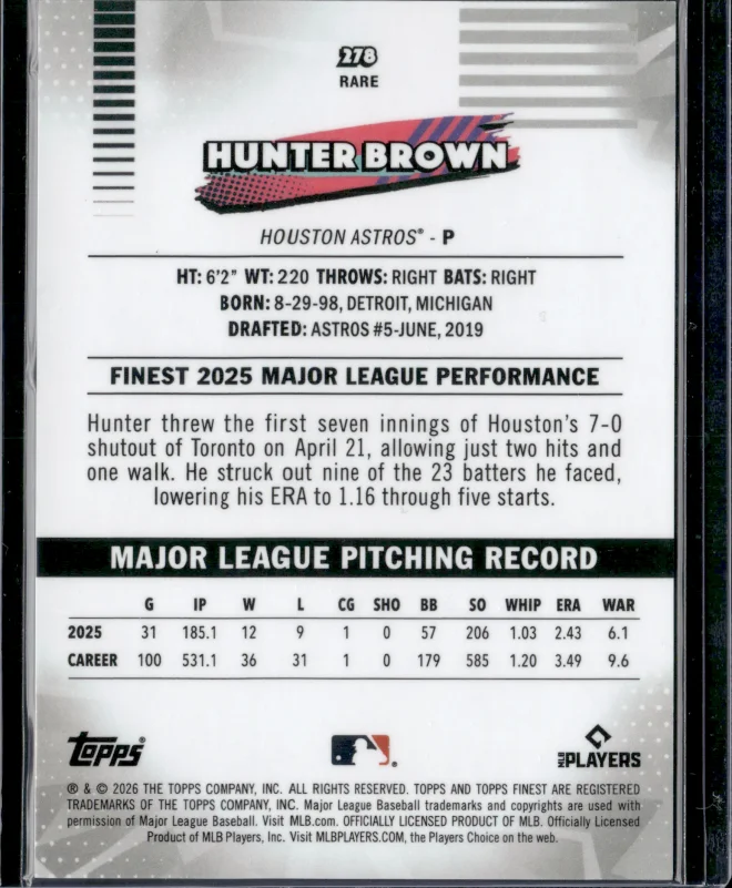 Hunter Brown card back