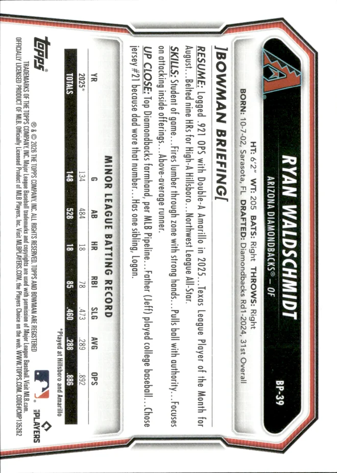 Ryan Waldschmidt card back
