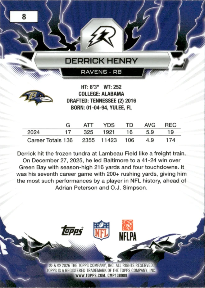 Derrick Henry card back