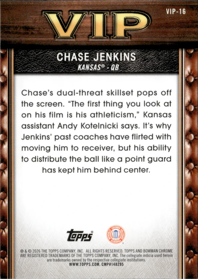 Chase Jenkins card back