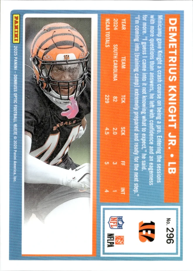 Demetrius Knight Jr. card back