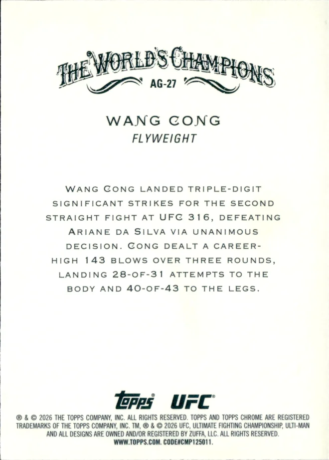 Wang Cong card back