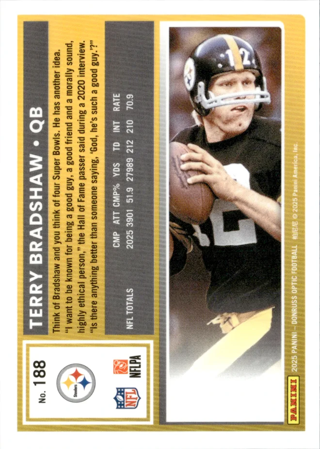 Terry Bradshaw card back