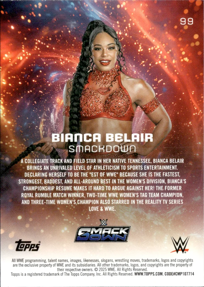 Bianca Belair card back