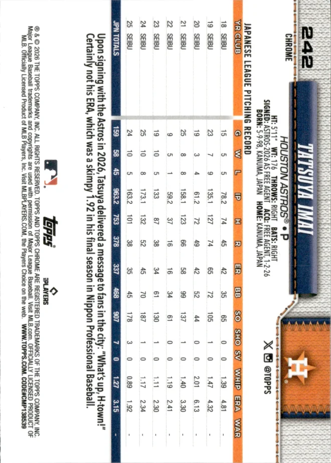 Tatsuya Imai card back
