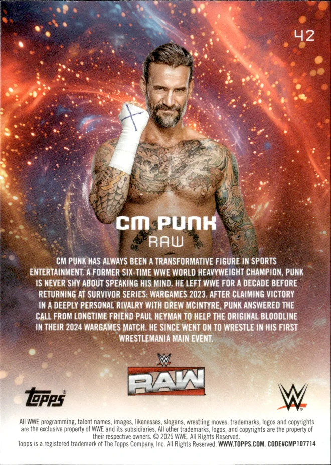 CM Punk card back