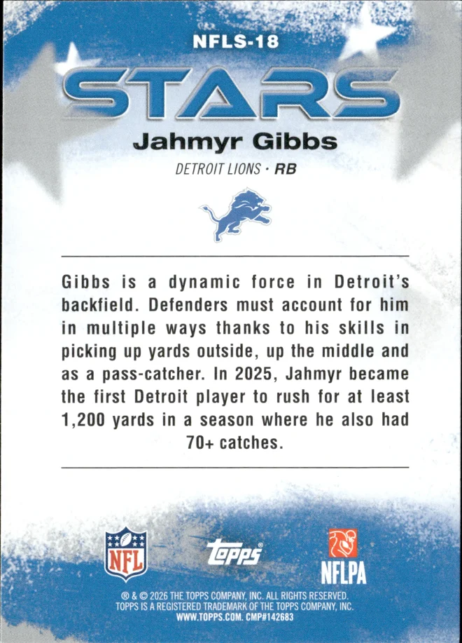Jahmyr Gibbs card back