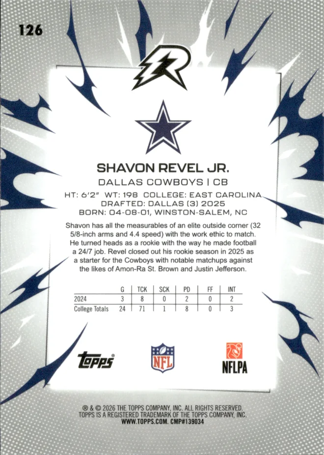 Shavon Revel Jr. card back