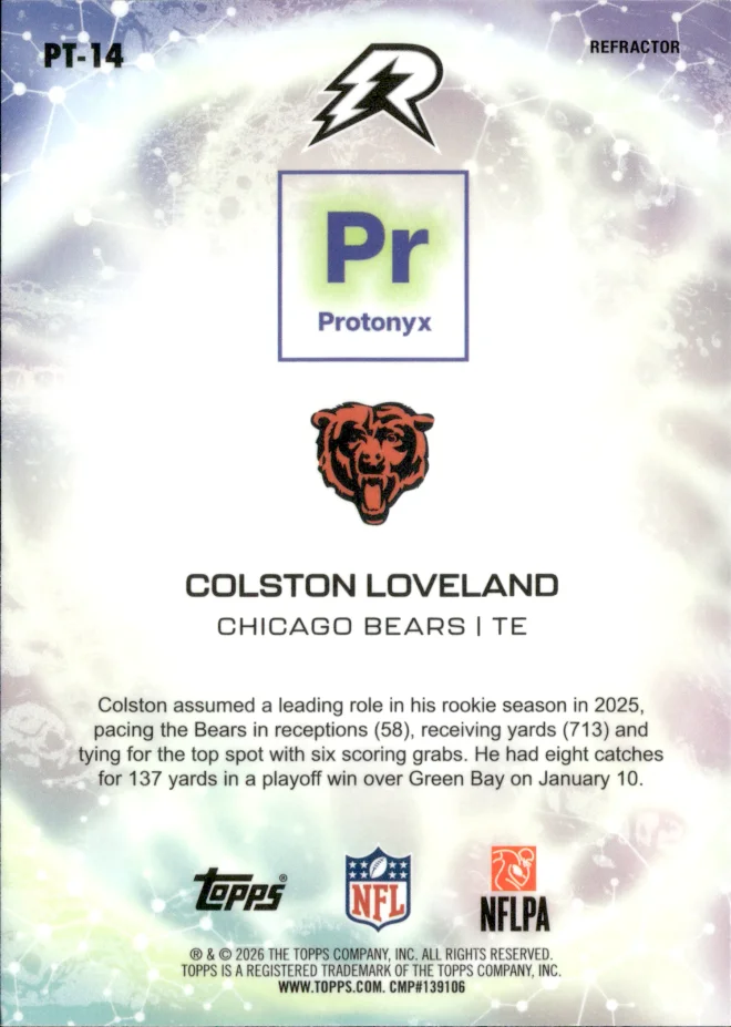 Colston Loveland card back