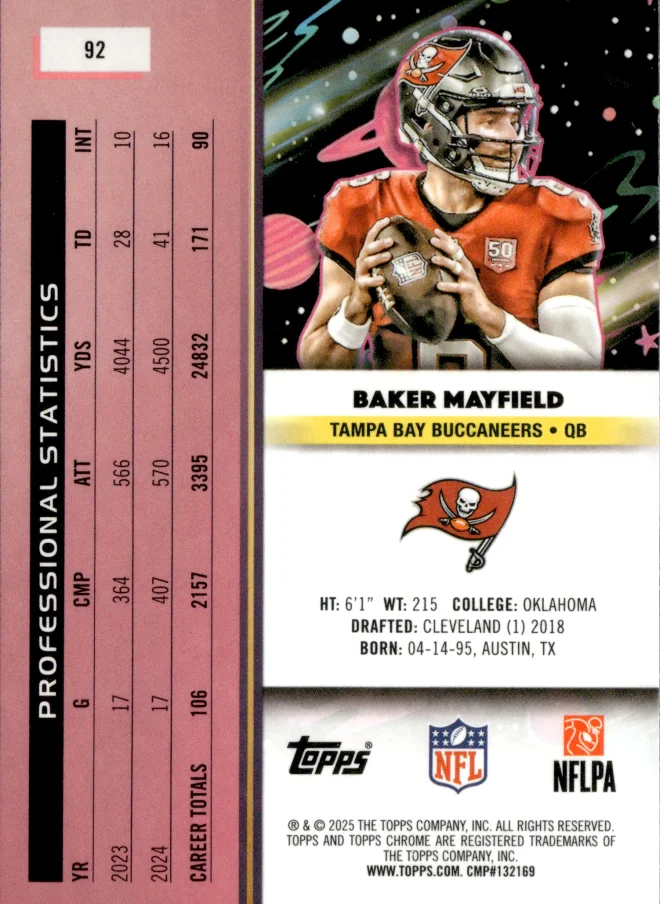 Baker Mayfield card back