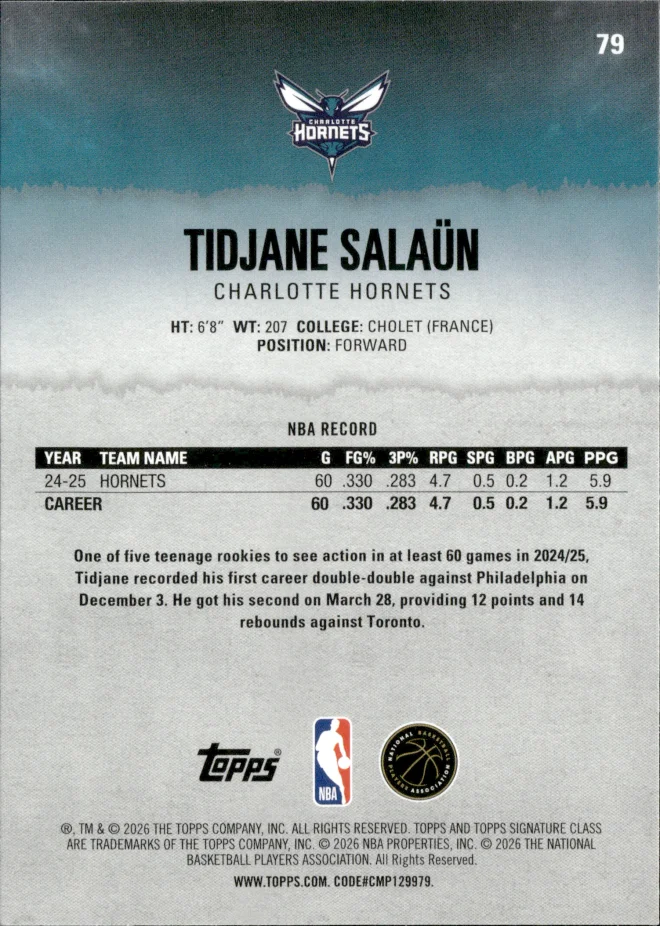 Tidjane Salaün card back