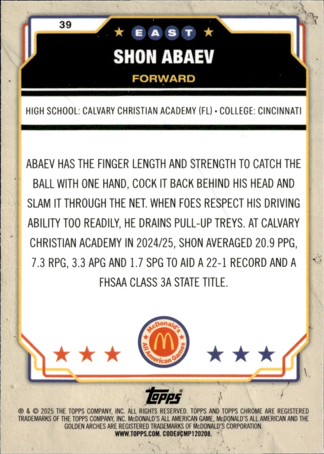Shon Abaev card back