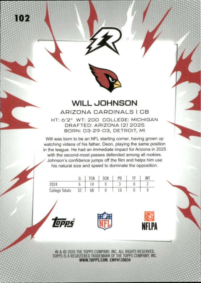 Will Johnson card back