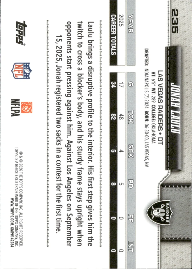 Jonah Laulu card back