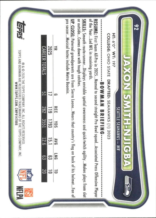 Jaxon Smith-Njigba card back