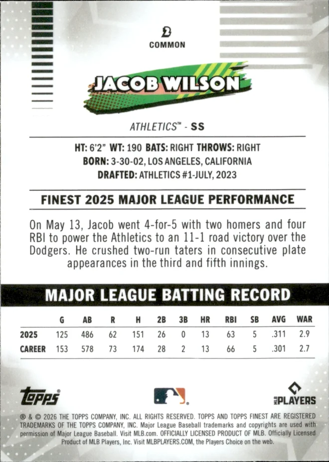 Jacob Wilson card back