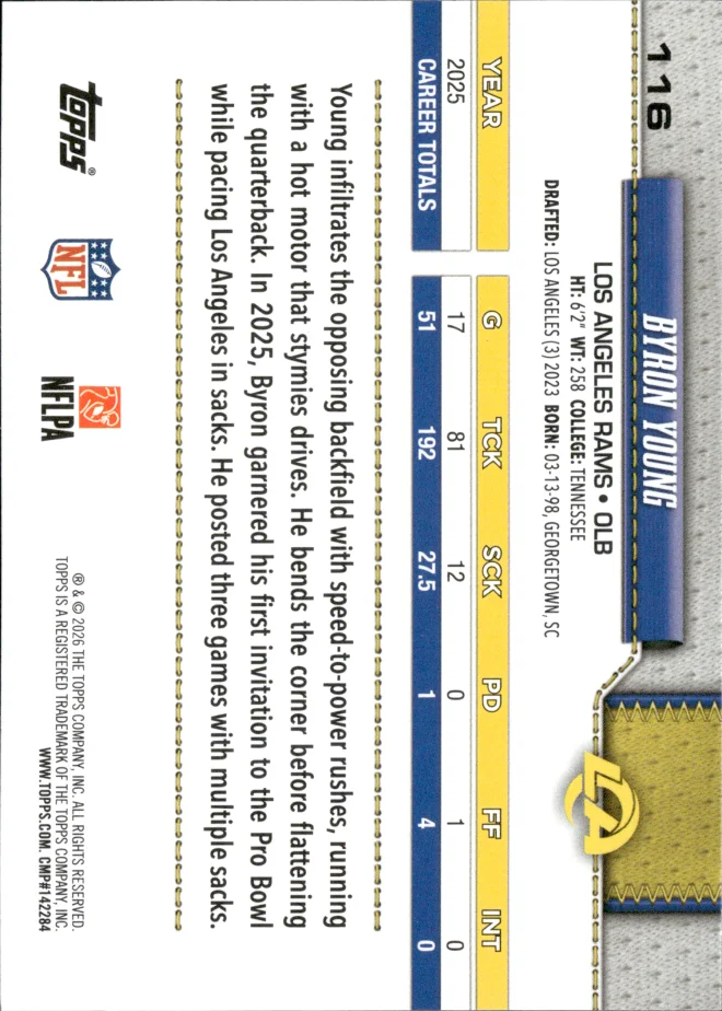 Byron Young card back