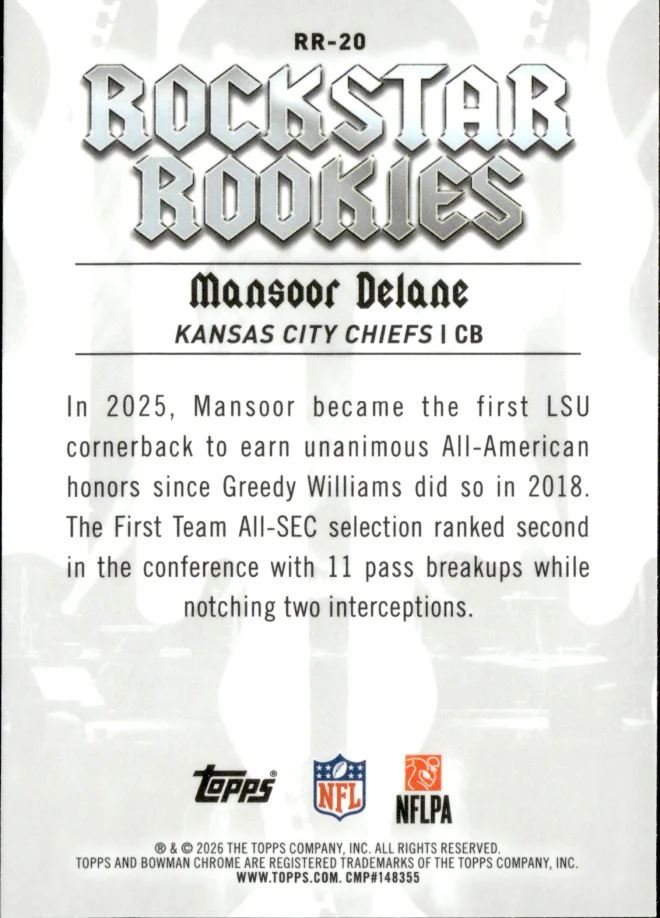Mansoor Delane card back