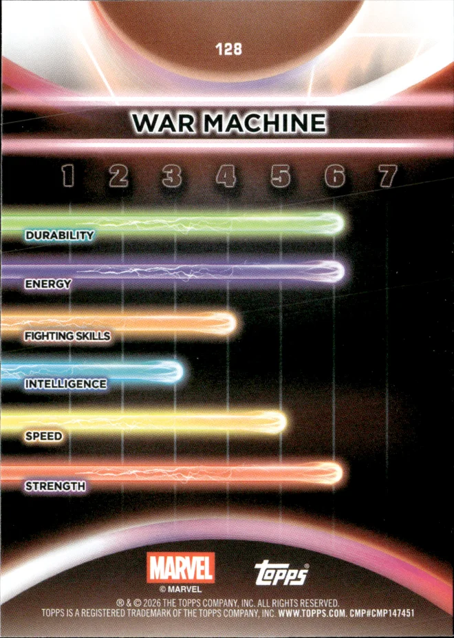 War Machine card back