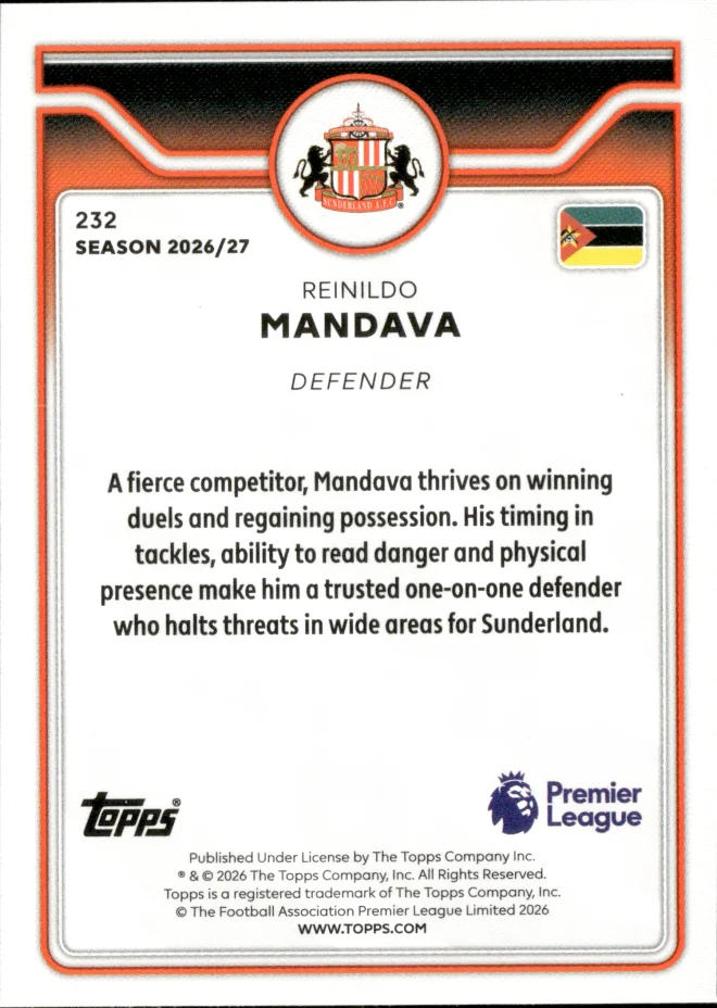 Reinildo Mandava card back