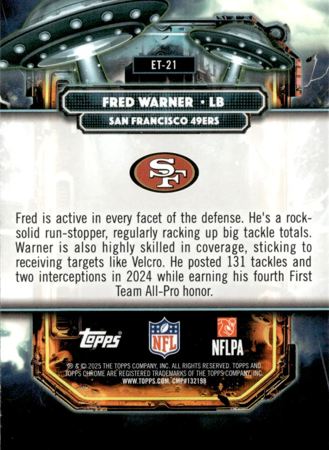 Fred Warner card back