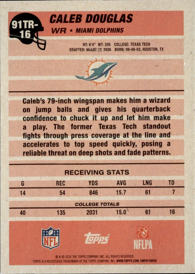 Caleb Douglas card back