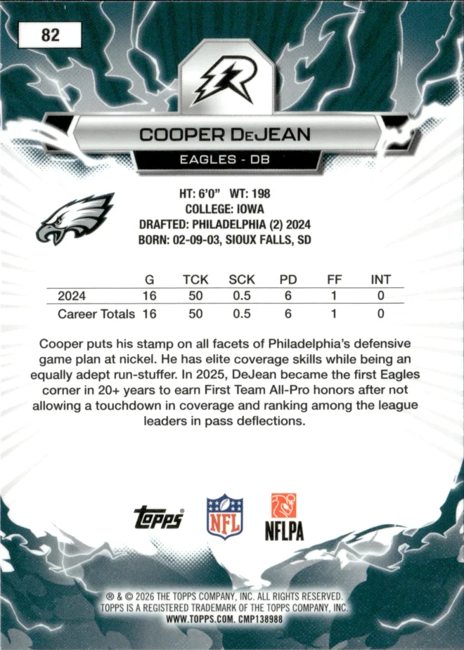 Cooper DeJean card back