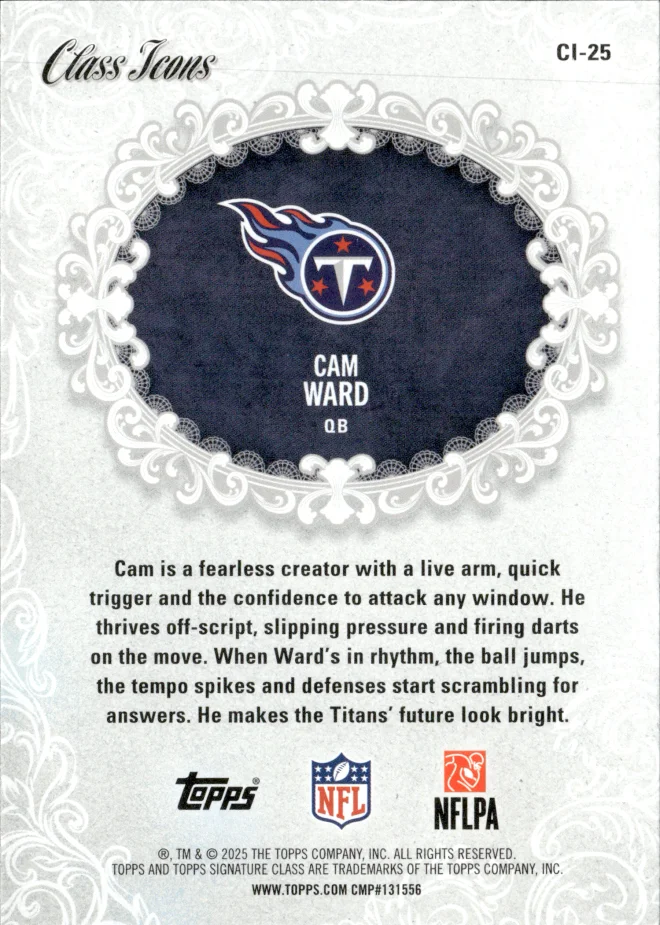 Cam Ward card back