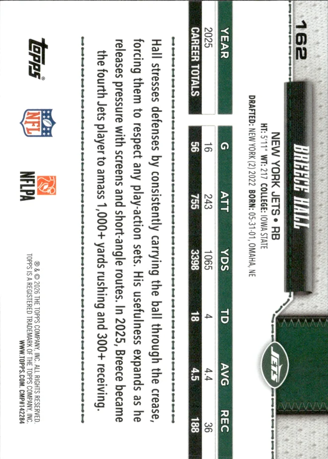 Breece Hall card back