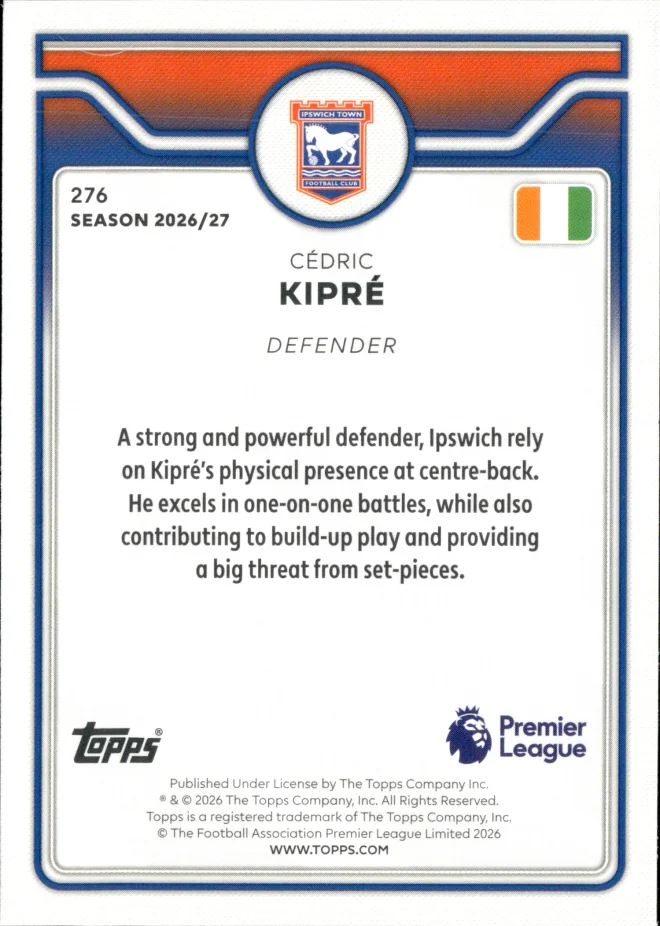 Cédric Kipré card back