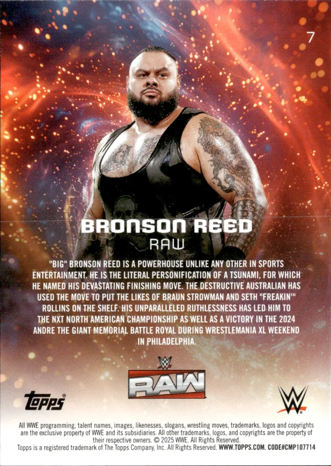 Bronson Reed card back