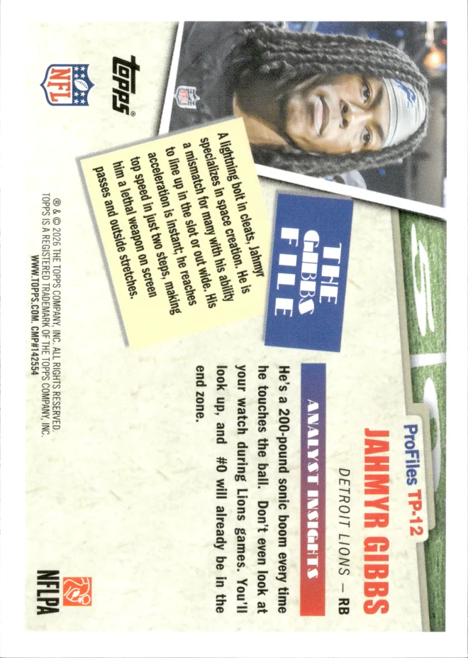 Jahmyr Gibbs card back