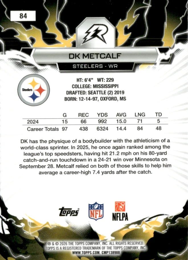 DK Metcalf card back