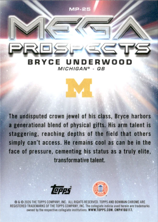 Bryce Underwood card back